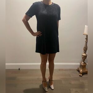 Zara Black Short Sleeve Mini Dress